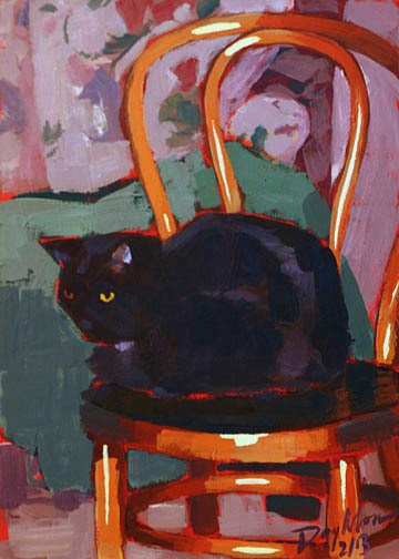 006 kitty on thonet chair